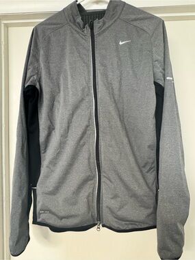 Nike Dri-Fit Full-Zip Training/Running Jacket - Gray/Black